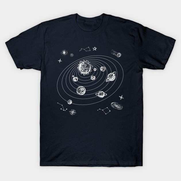 solar system T-Shirt by Lamink